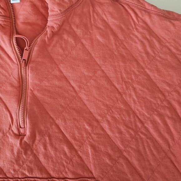 Old Navy Peach Orange Quilted Pullover Sweatshirt - Picture 7 of 9